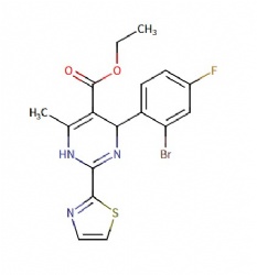 ethyl 4-(2-bromo-4-fluorophenyl)-6-methyl-2-(thiazol-2-yl)-1,4-dihydropyrimidine-5-carboxylate