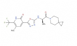 (R)-5-methyl-3-(5-((1-oxo-1-(6-azaspiro[2.5]octan-6-yl)propan-2-yl)amino)-1,3,4-oxadiazol-2-yl)-6-(trifluoromethyl)pyridin-2(1H)-one