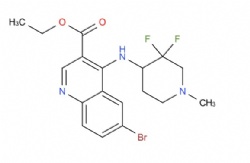 ethyl 6-bromo-4-((3,3-difluoro-1-methylpiperidin-4-yl)amino)quinoline-3-carboxylate