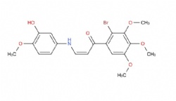 (Z)-1-(2-bromo-3,4,5-trimethoxyphenyl)-3-((3-hydroxy-4-methoxyphenyl)amino)prop-2-en-1-one