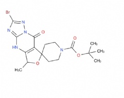tert-butyl 2-bromo-5-methyl-8-oxo-5,8-dihydro-4H-spiro[furo[3,4-d][1,2,4]triazolo[1,5-a]pyrimidine-7,4'-piperidine]-1'-carboxylate
