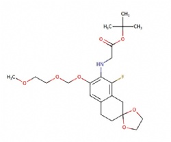 tert-butyl (8-fluoro-6-((2-methoxyethoxy)methoxy)-3,4-dihydro-1H-spiro[naphthalene-2,2'-[1,3]dioxolan]-7-yl)glycinate