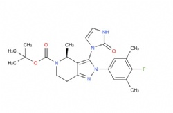 tert-butyl (S)-2-(4-fluoro-3,5-dimethylphenyl)-4-methyl-3-(2-oxo-2,3-dihydro-1H-imidazol-1-yl)-2,4,6,7-tetrahydro-5H-pyrazolo[4,3-c]pyridine-5-carboxylate
