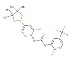 1-(2-fluoro-4-(4,4,5,5-tetramethyl-1,3,2-dioxaborolan-2-yl)phenyl)-3-(2-fluoro-5-(trifluoromethyl)phenyl)urea