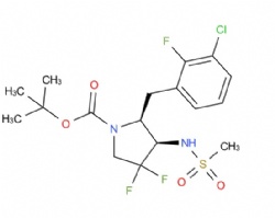tert-butyl (2S,3R)-2-[(3-chloro-2-fluorophenyl)methyl]-4,4-difluoro-3-methanesulfonamidopyrrolidine-1-carboxylate