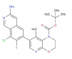 tert-butyl 7-(3-amino-8-chloro-7-fluoroisoquinolin-6-yl)-8-methyl-2,3-dihydro-1H-pyrido[2,3-b][1,4]oxazine-1-carboxylate